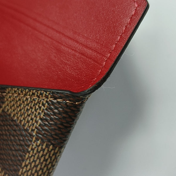 KIRGAMI Damier Ebene Coated Canvas Brown Wallet