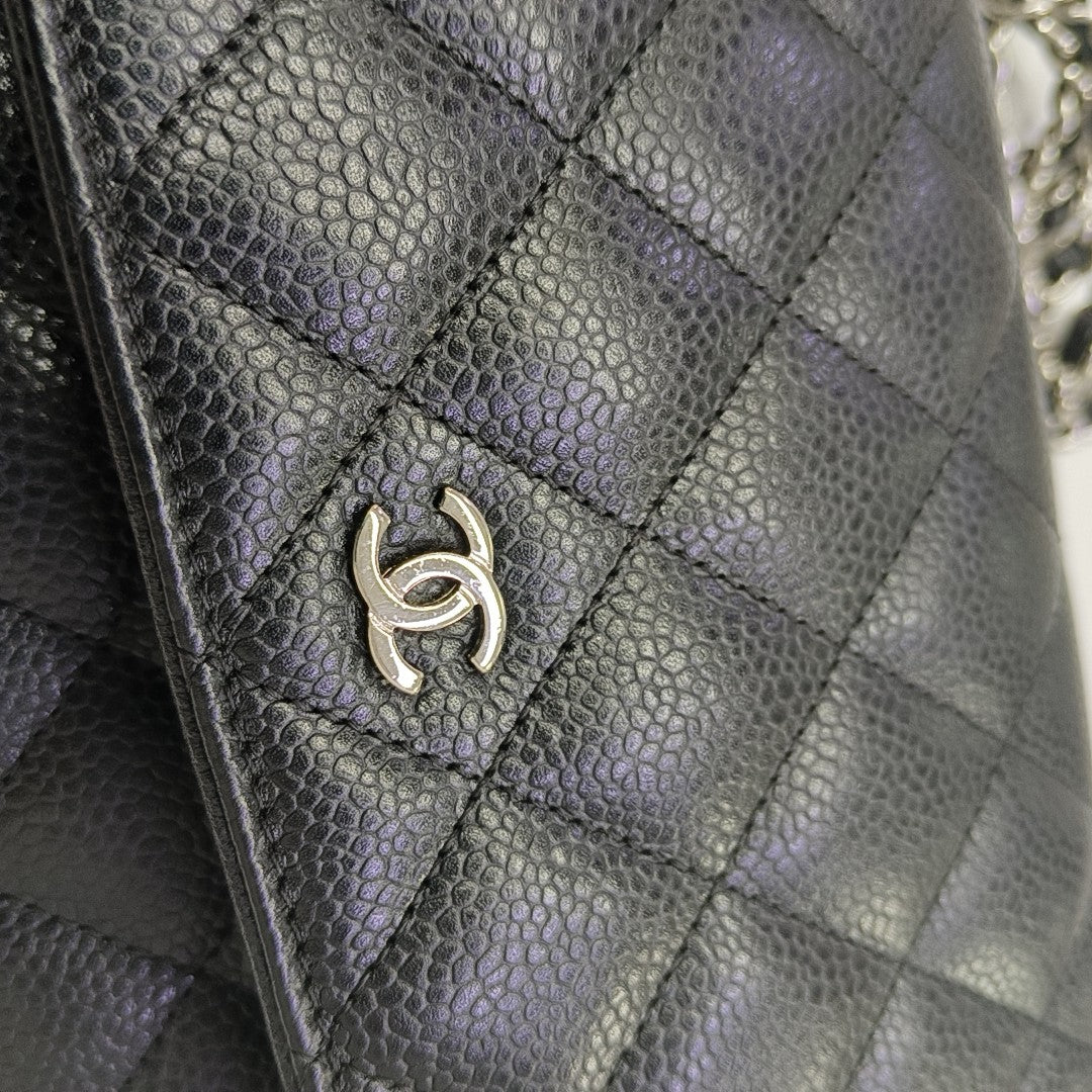 WOC Quilted Grained Calfskin Black