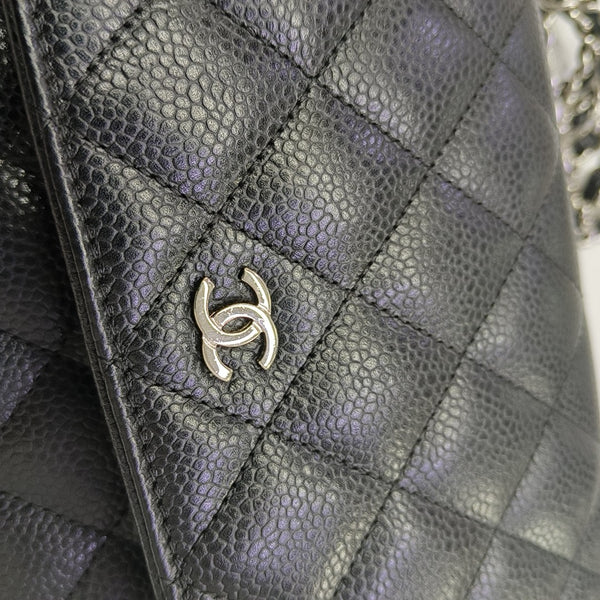 WOC Quilted Grained Calfskin Black