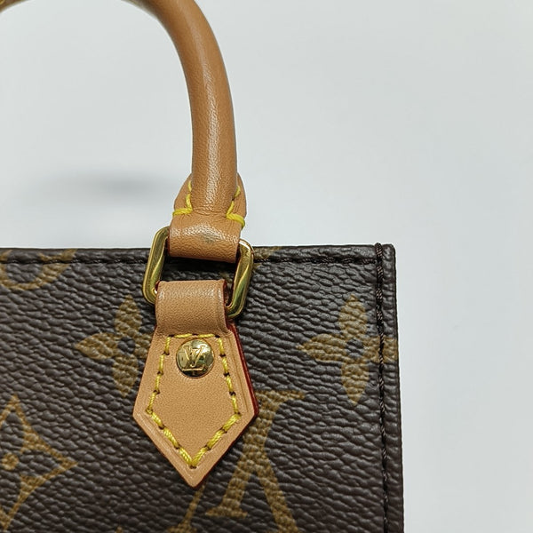 SAC PLAT Mini Monogram Coated Canvas Brown