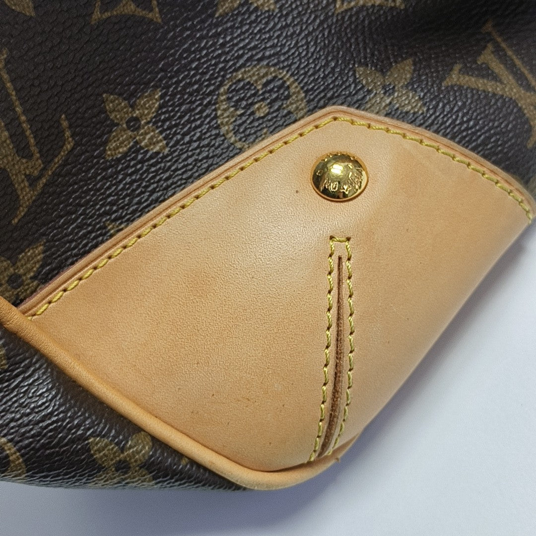 ESTRELA MM Monogram Coated Canvas Brown