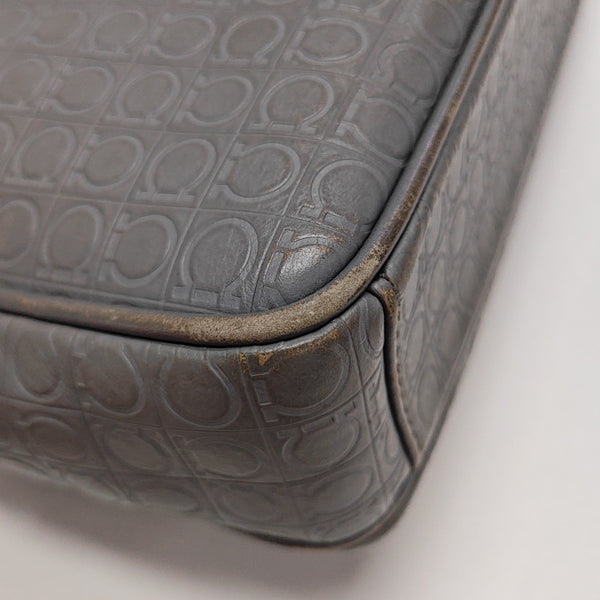 Calfskin Top Handle Bag Gray