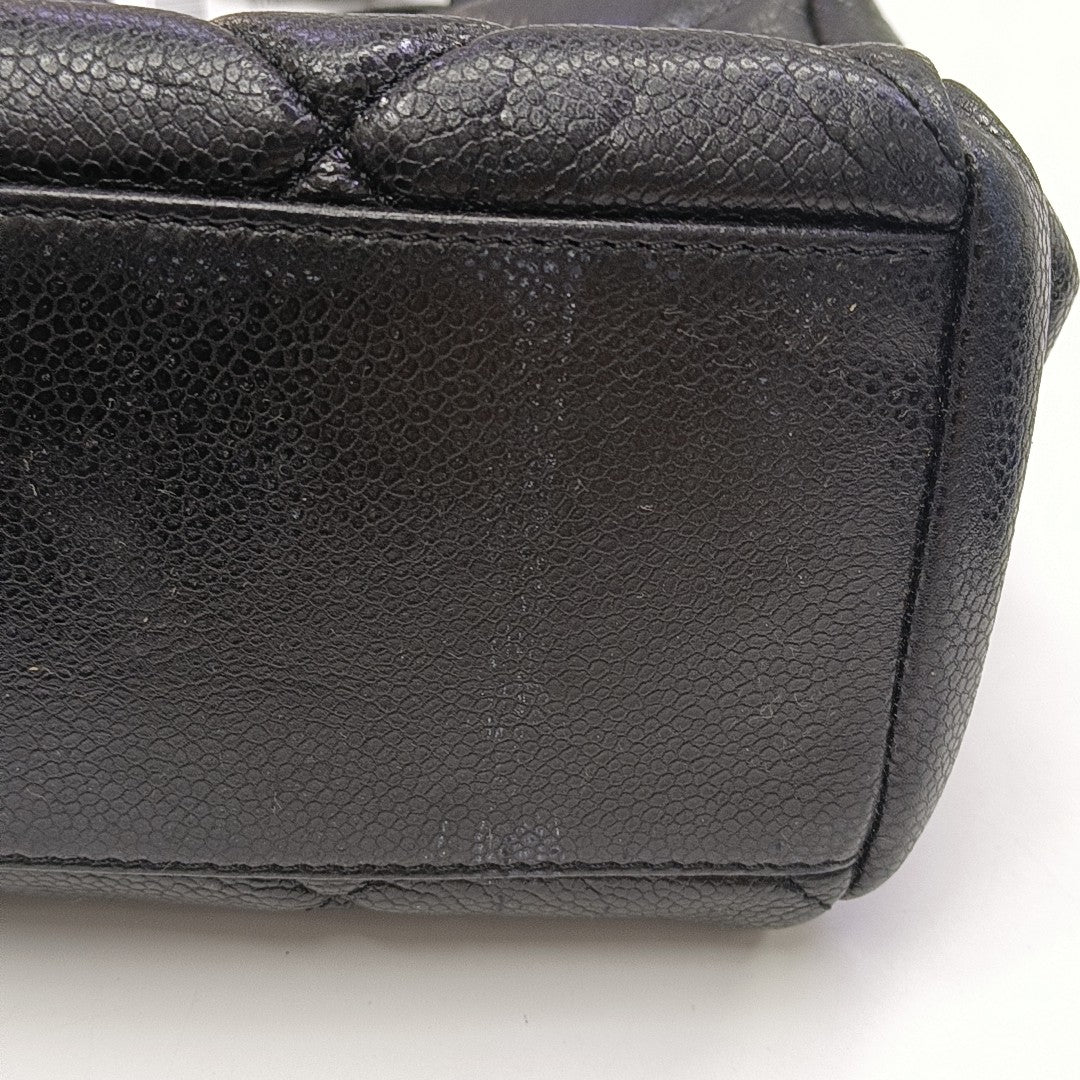 Quilted Grained Calfskin Black