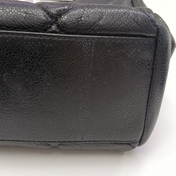 Quilted Grained Calfskin Black