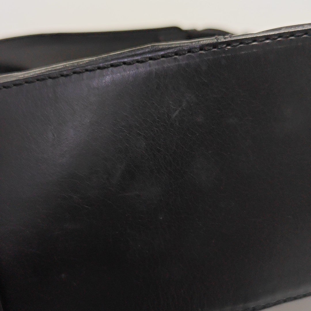 Calfskin Top Handle Bag Black