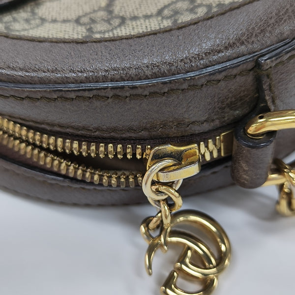 Ophidia Mini Monogram Coated Canvas Beige