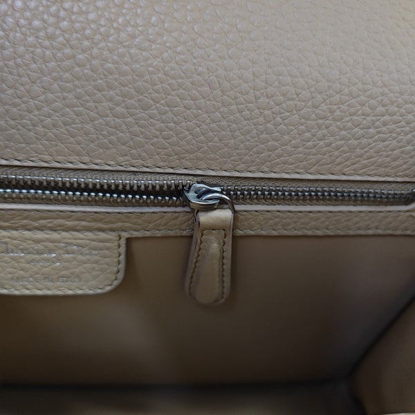 Calfskin Top Handle Bag Beige