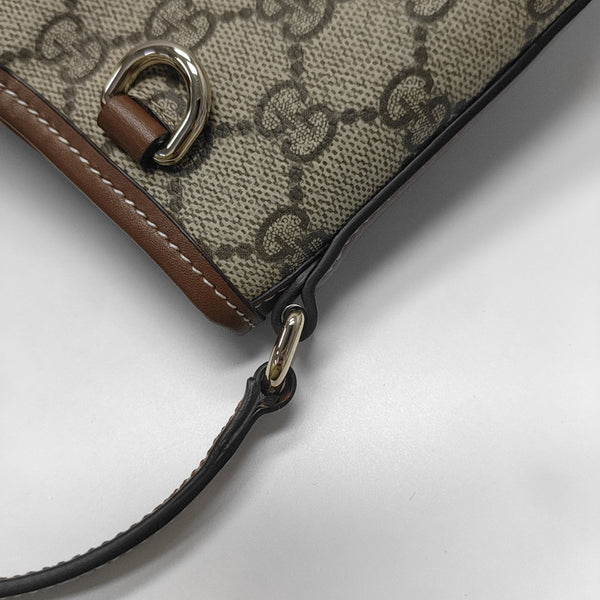GG Emblem Monogram Coated Canvas Brown