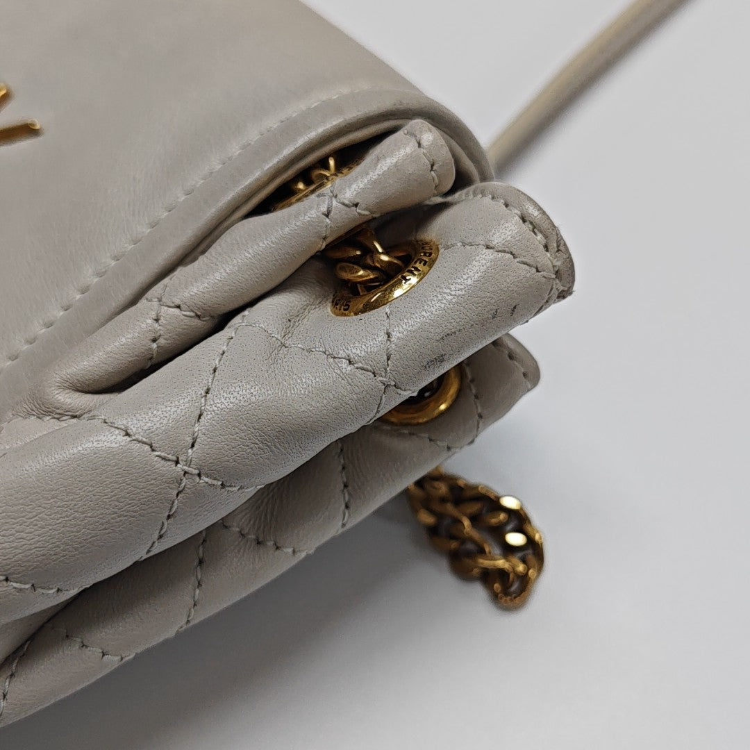 NOLITA Mini Quilted Lambskin White