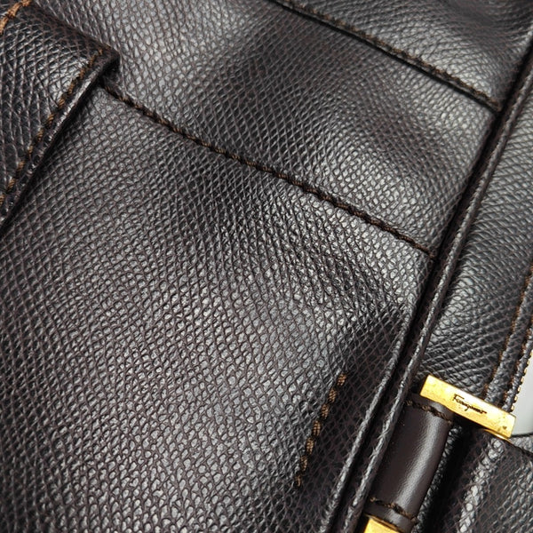 Calfskin Shoulder Bag Brown