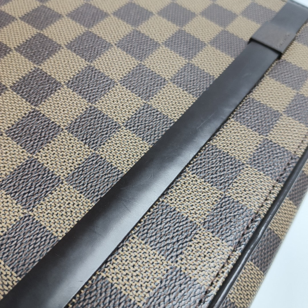 TRIBECA Damier Ebene Coated Canvas Brown