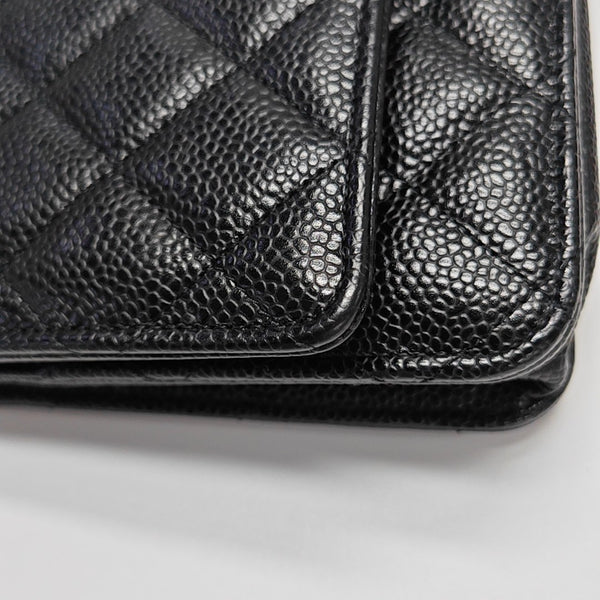 WOC Quilted Grained Calfskin Black