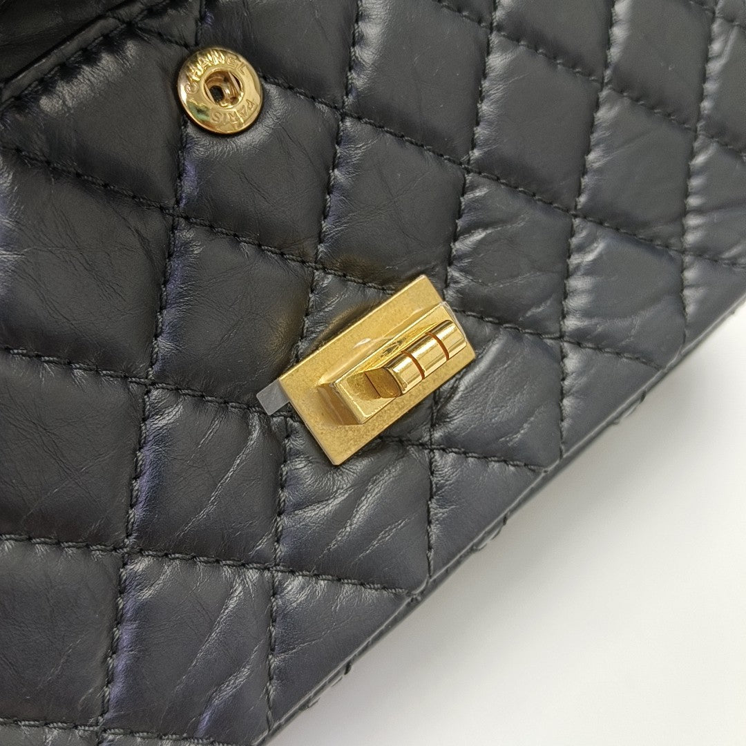 2.55 225 (small) Quilted Calfskin Black