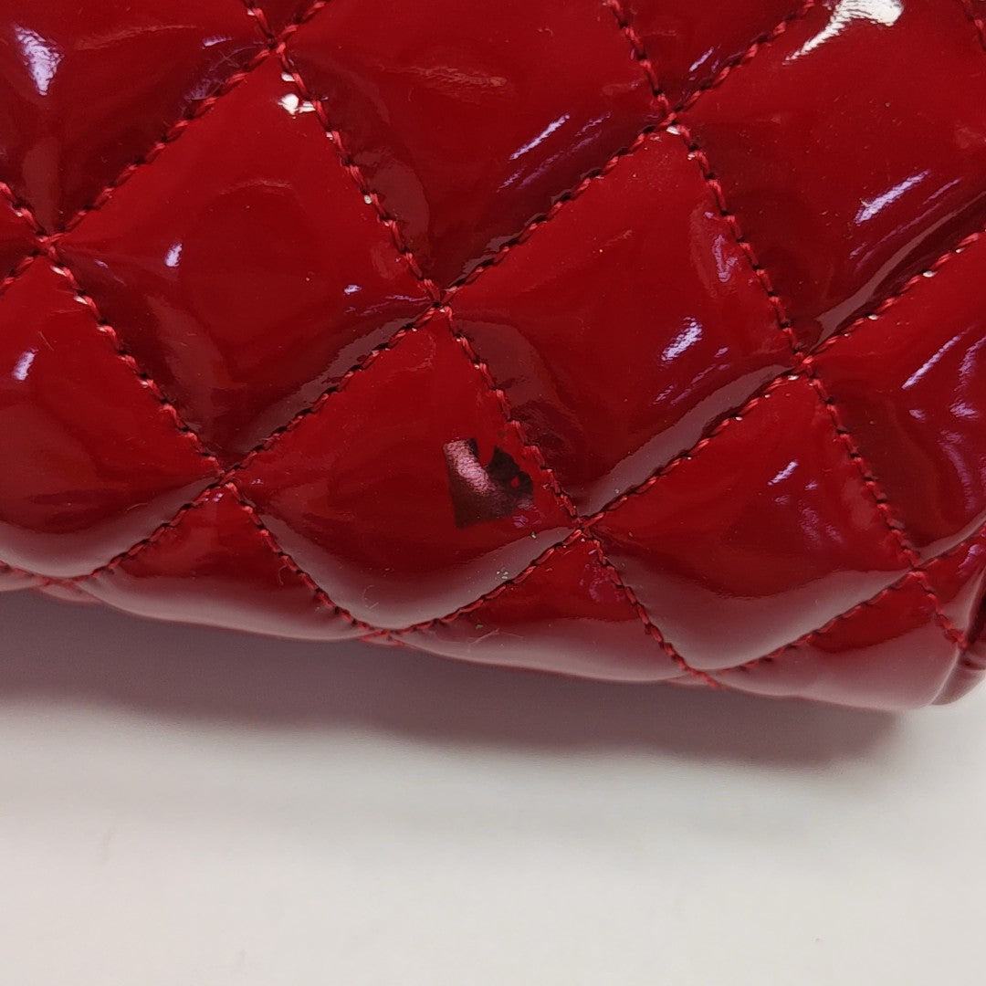 JUST MADEMOISELLE Quilted Patent Leather Red