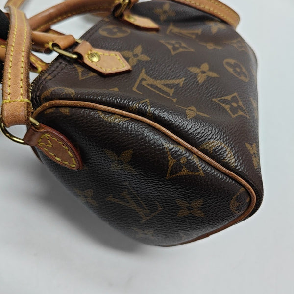 SPEEDY Nano Monogram Coated Canvas Brown