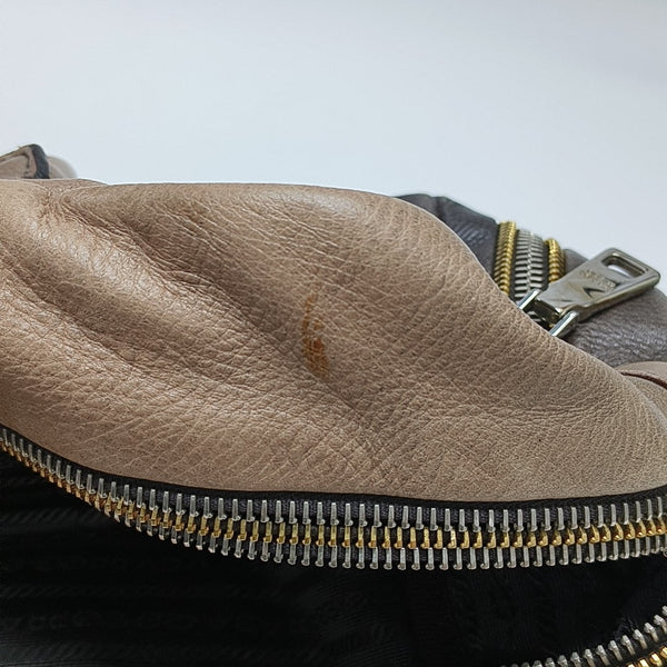 Calfskin Top Handle Bag Brown