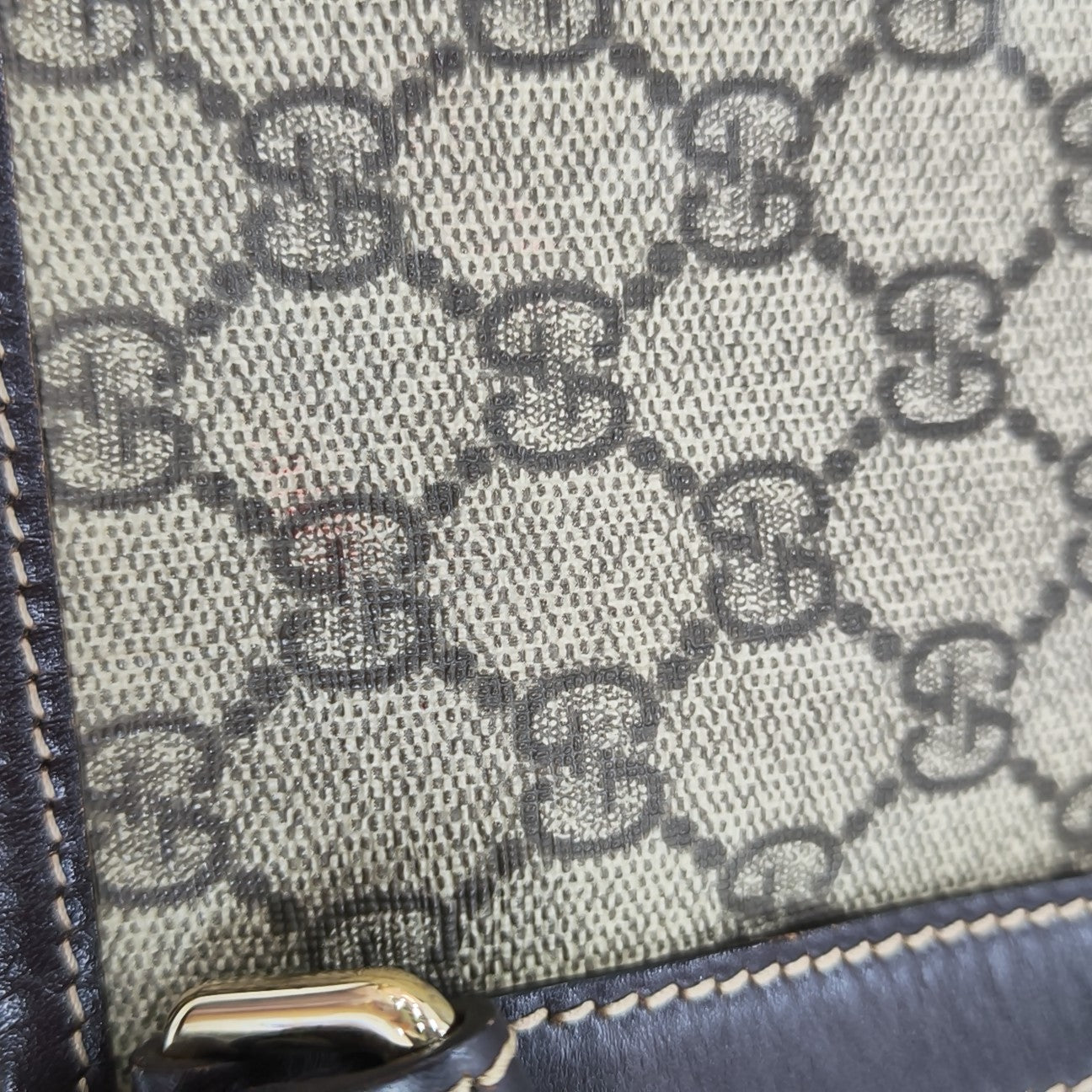 Monogram Coated Canvas Tote Bag Beige
