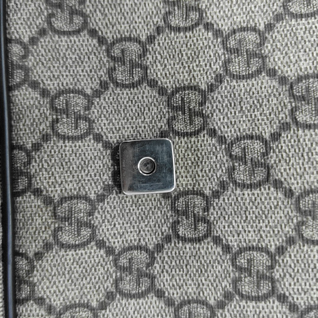 GG Messenger Monogram Coated Canvas Black