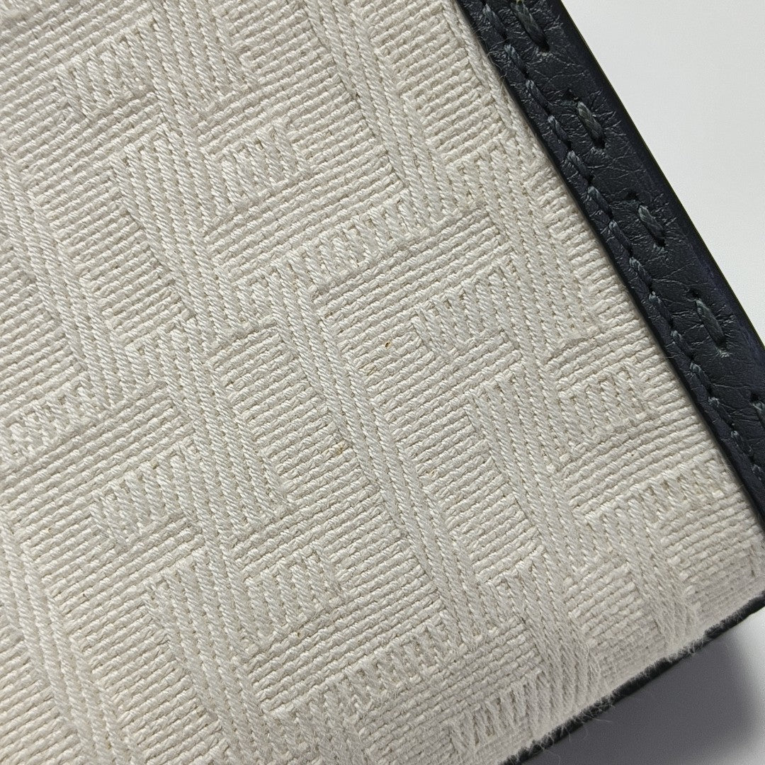 Monogram Fabric Shoulder Bag White
