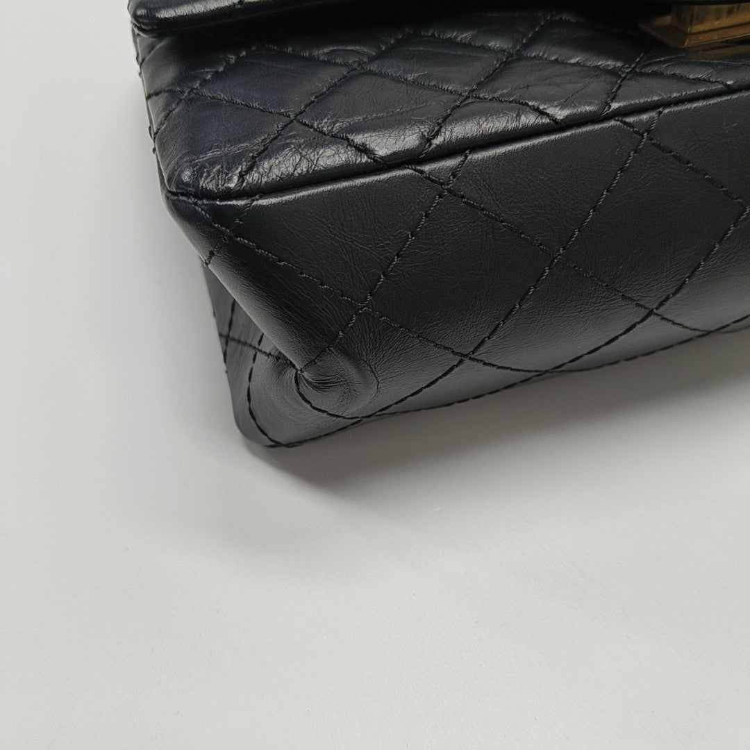 2.55 225 (small) Quilted Calfskin Black
