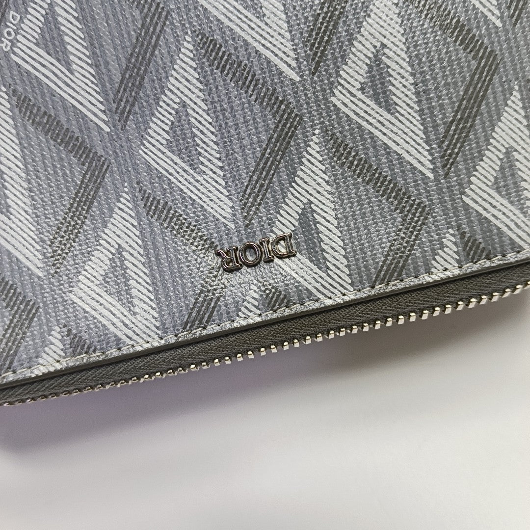 Coated Canvas Shoulder Bag Gray