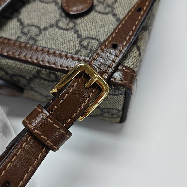 Horsebit 1955 Mini Monogram Coated Canvas Beige