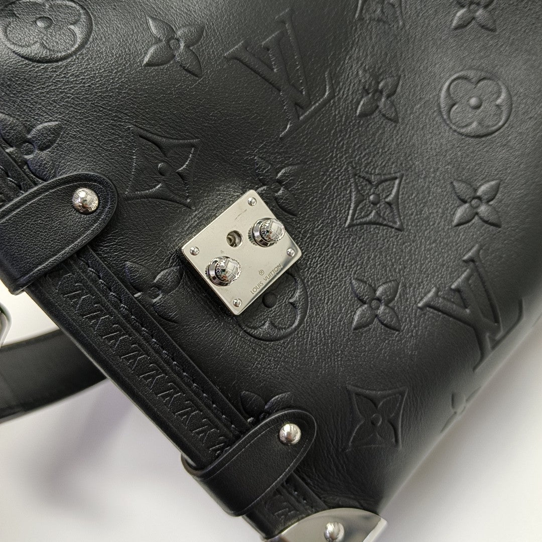 SIDE TRUNK MM Monogram Calfskin Black
