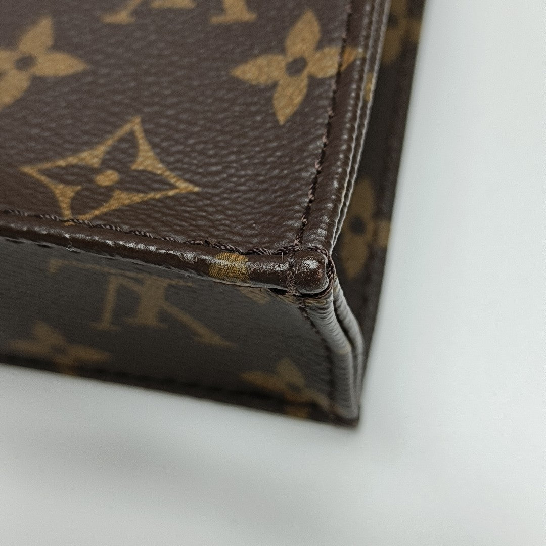 SAC PLAT Mini Monogram Coated Canvas Brown
