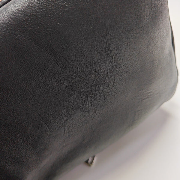 Calfskin Top Handle Bag Black