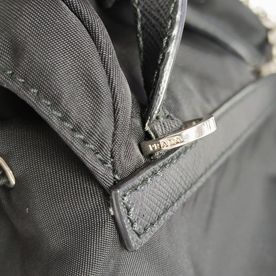 Nylon Shoulder Bag Mini Black