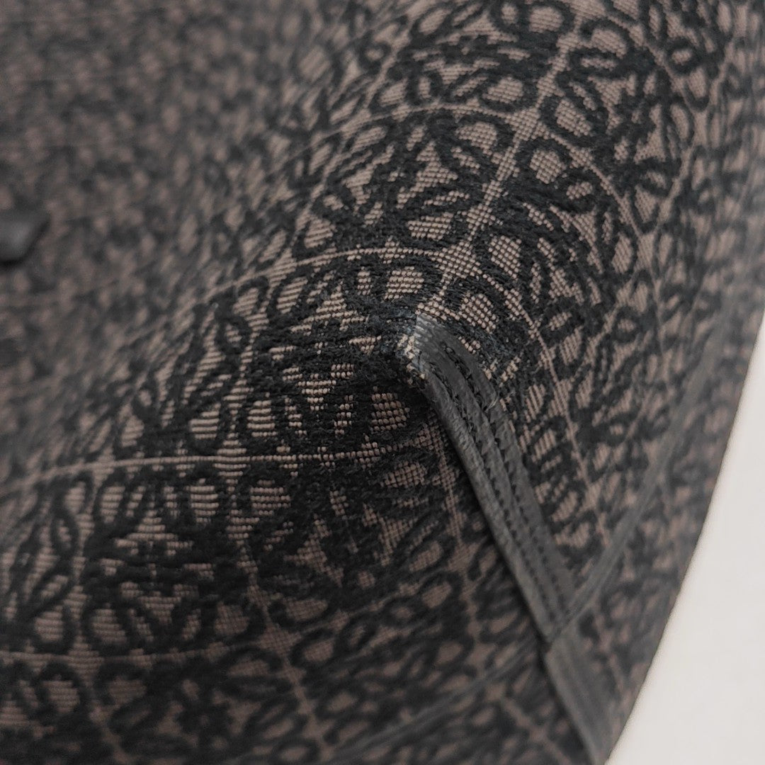 Anagram Tote Monogram Fabric Black