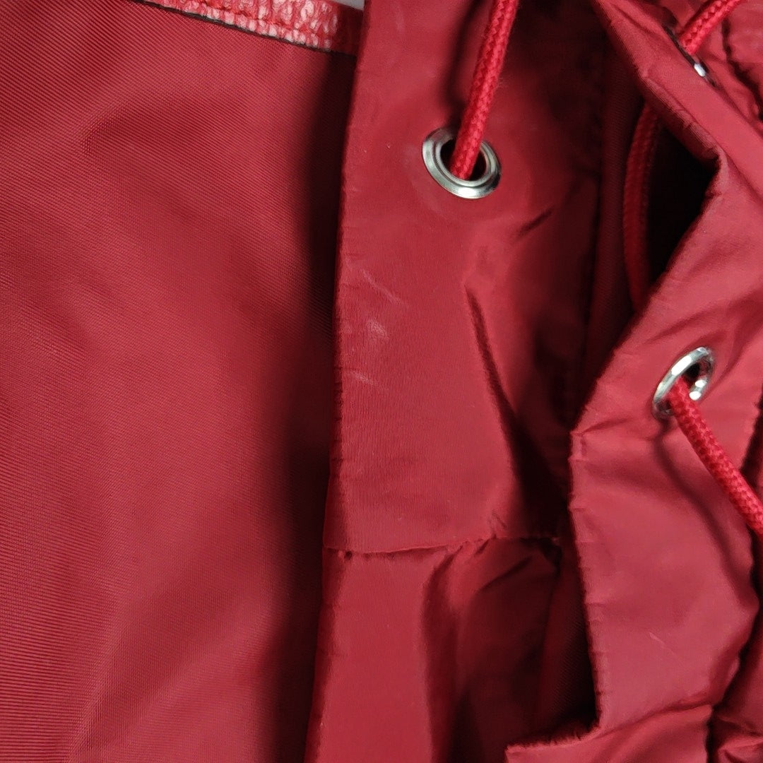 Monogram Nylon Backpack Red