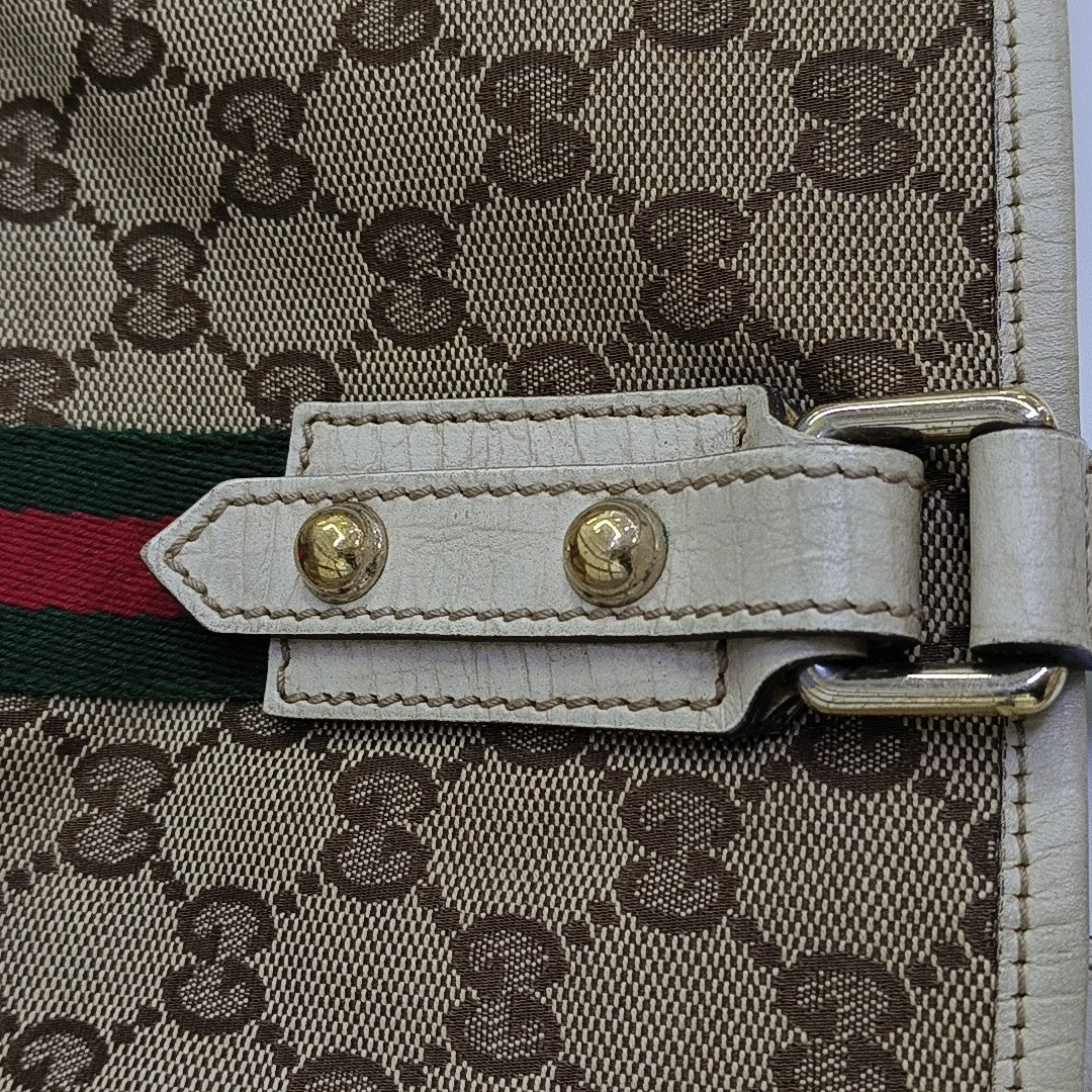Jolicoeur Medium Monogram Coated Canvas Beige
