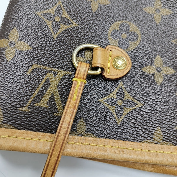 NEVERFULL MM Monogram Coated Canvas Brown