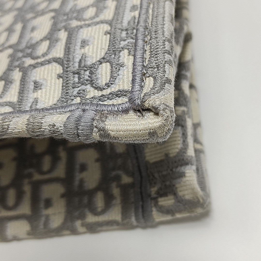 Book Tote Large Oblique Canvas Gray
