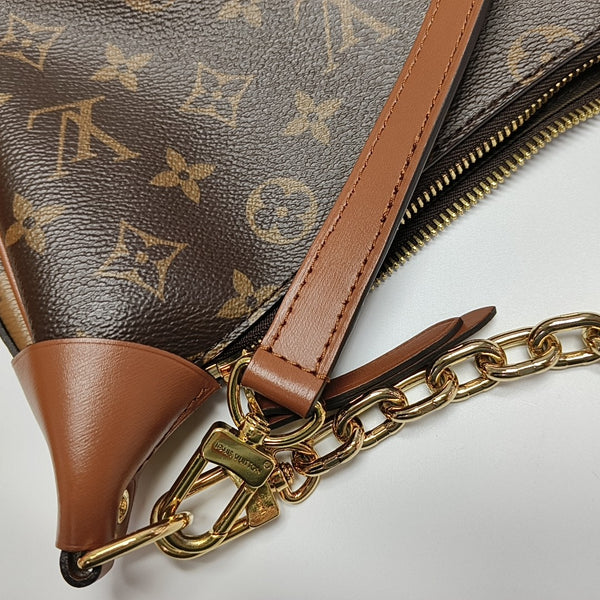 LOOP HOBO Monogram Coated Canvas Brown