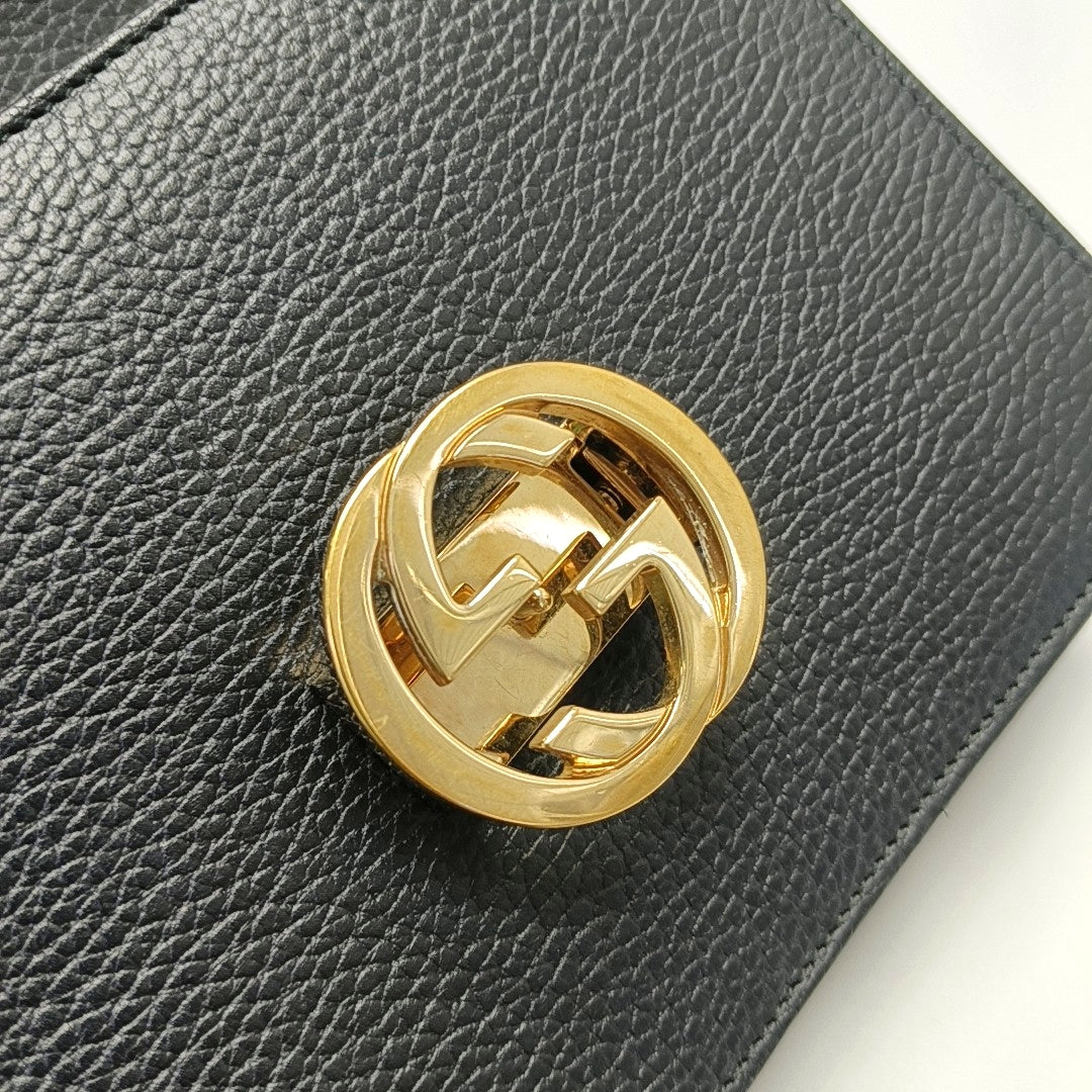 Authenticated pre-owned  Interlocking G Small Calfskin Black - Shoulder Bag at Looply