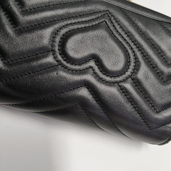 GG Marmont Mini Quilted Calfskin Black