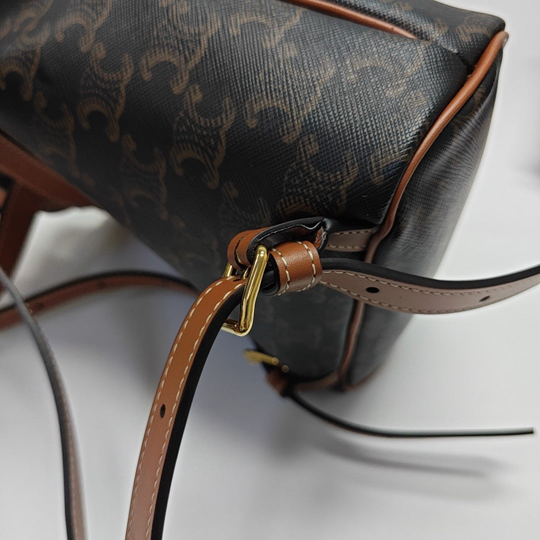 TRIOMPHE Mini Coated Canvas Brown
