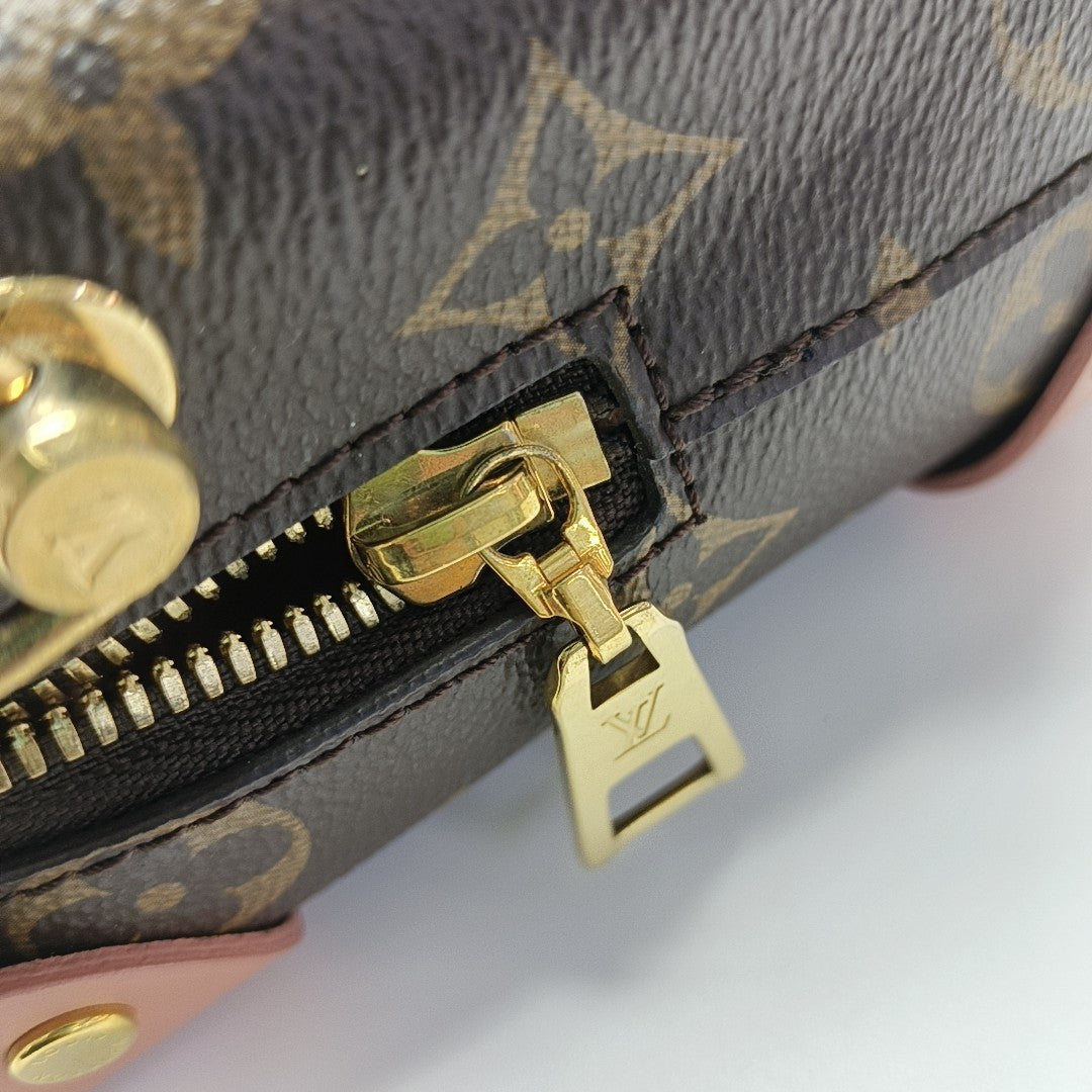 PETITE MALLE Monogram Coated Canvas Brown