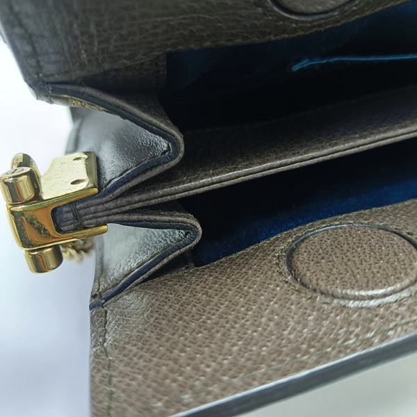 Authenticated pre-owned  Ophidia Medium Monogram Coated Canvas Beige - Shoulder Bag at Looply
