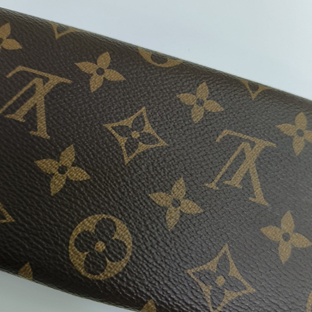 EMILIE Monogram Coated Canvas Brown Wallet