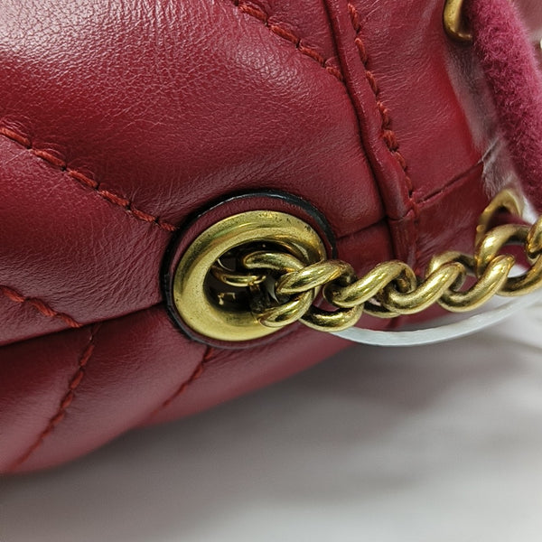 GG Marmont Mini Quilted Leather Red