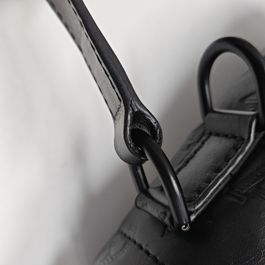 CHALK Monogram Calfskin Black