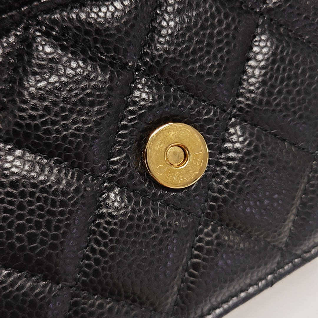 WOC Quilted Grained Calfskin Black