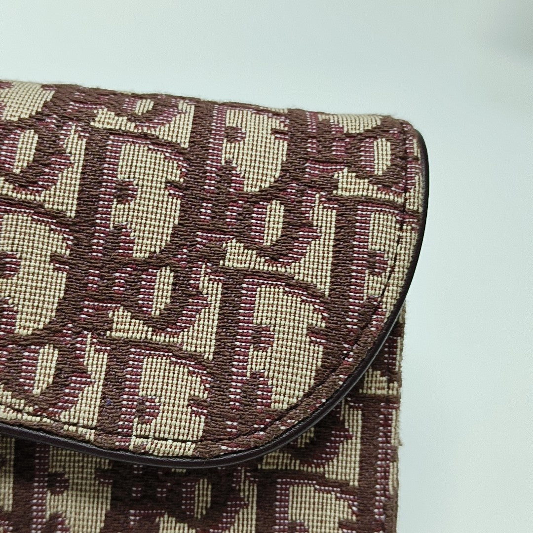 Sillín lona Monogram roja