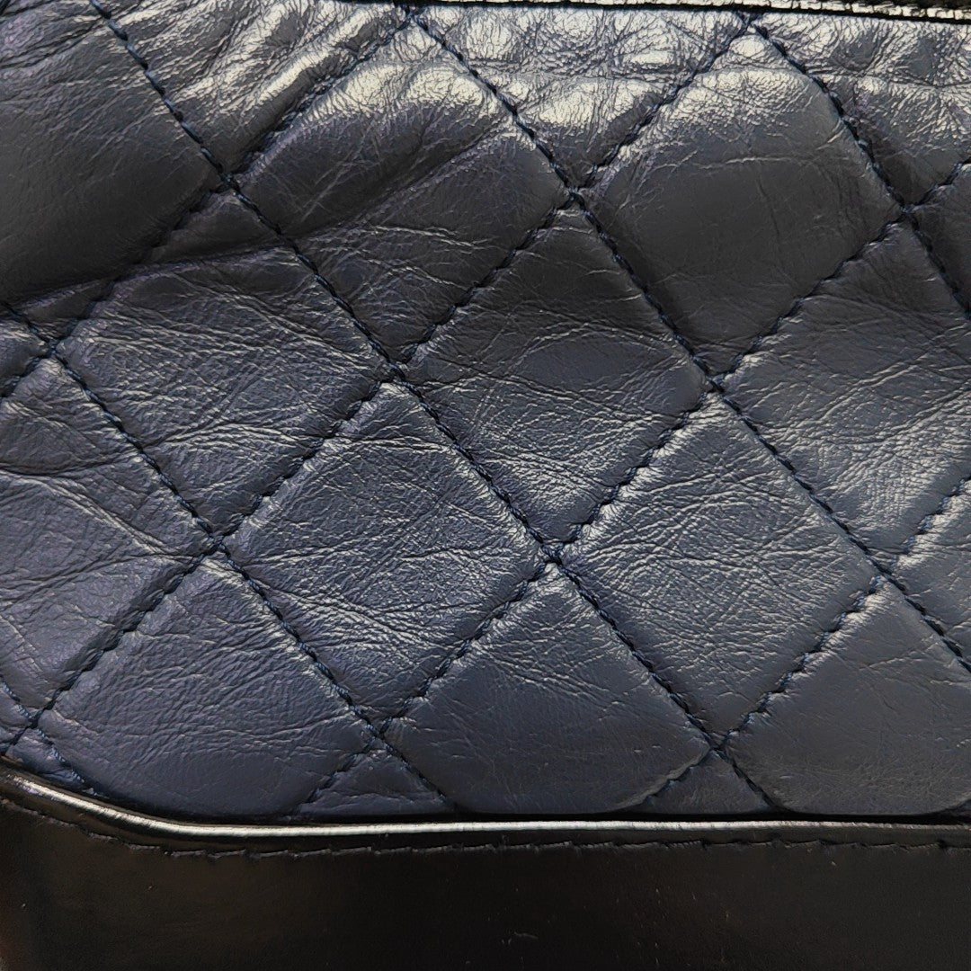 GABRIELLE Small Quilted Calfskin Blue