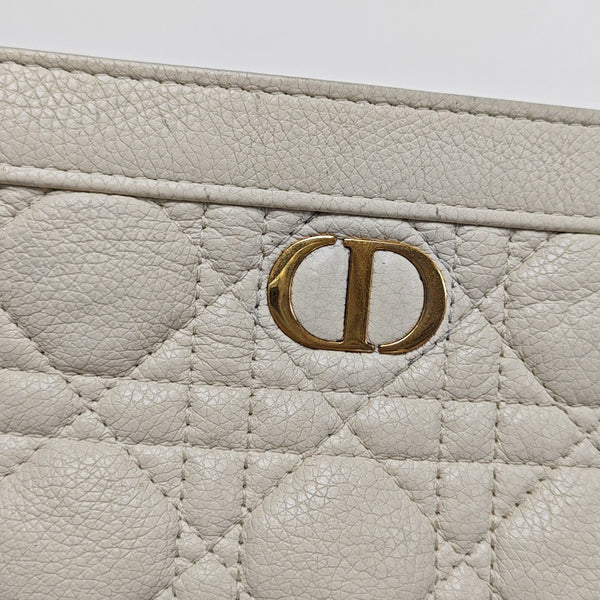 Dior Caro Small Cannage Calfskin White