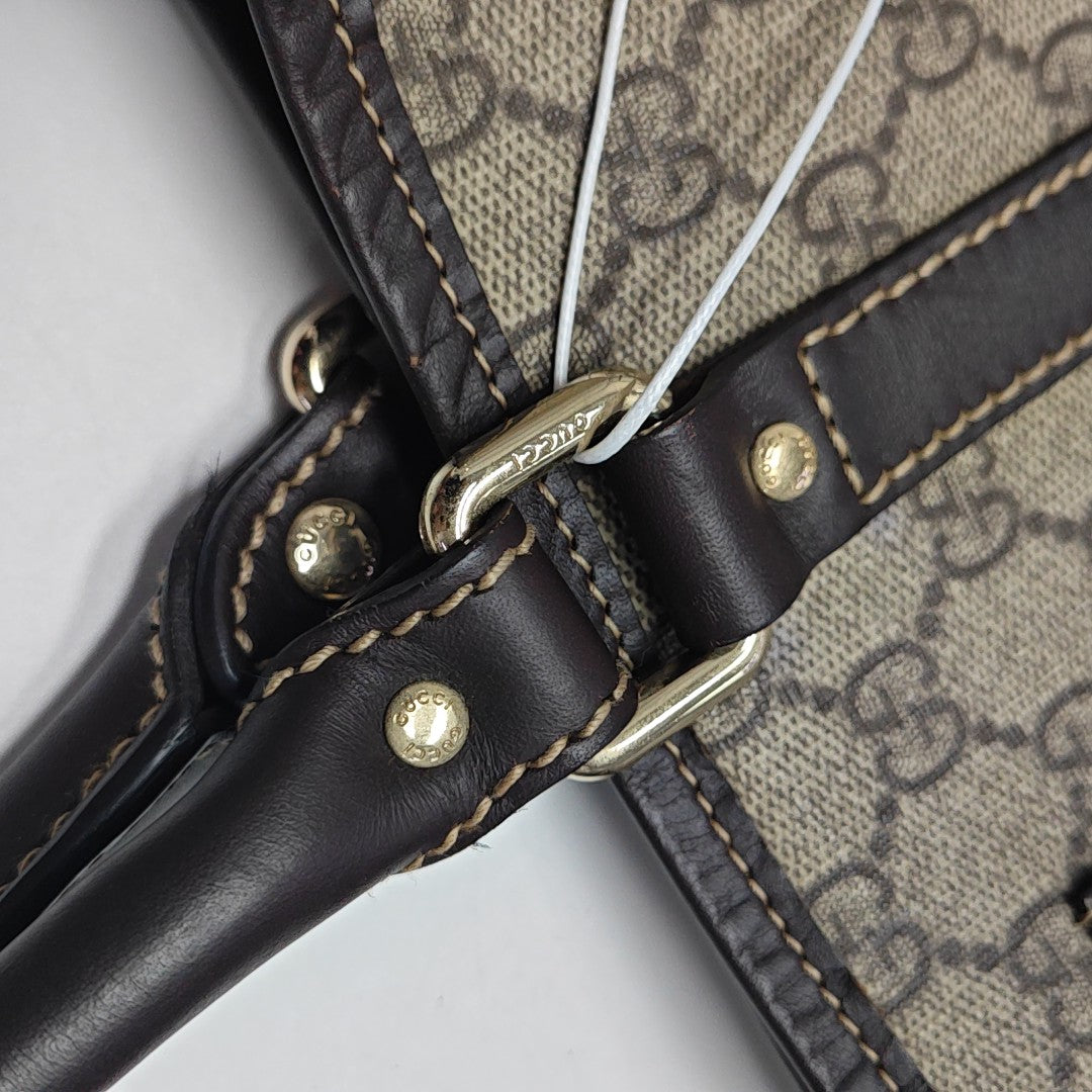 Monogram Coated Canvas Tote Bag Beige