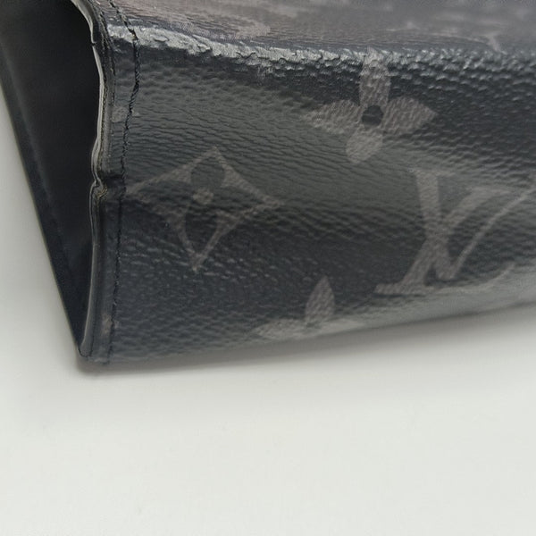 Pochette Voyag MM Monogram Coated Canvas Black